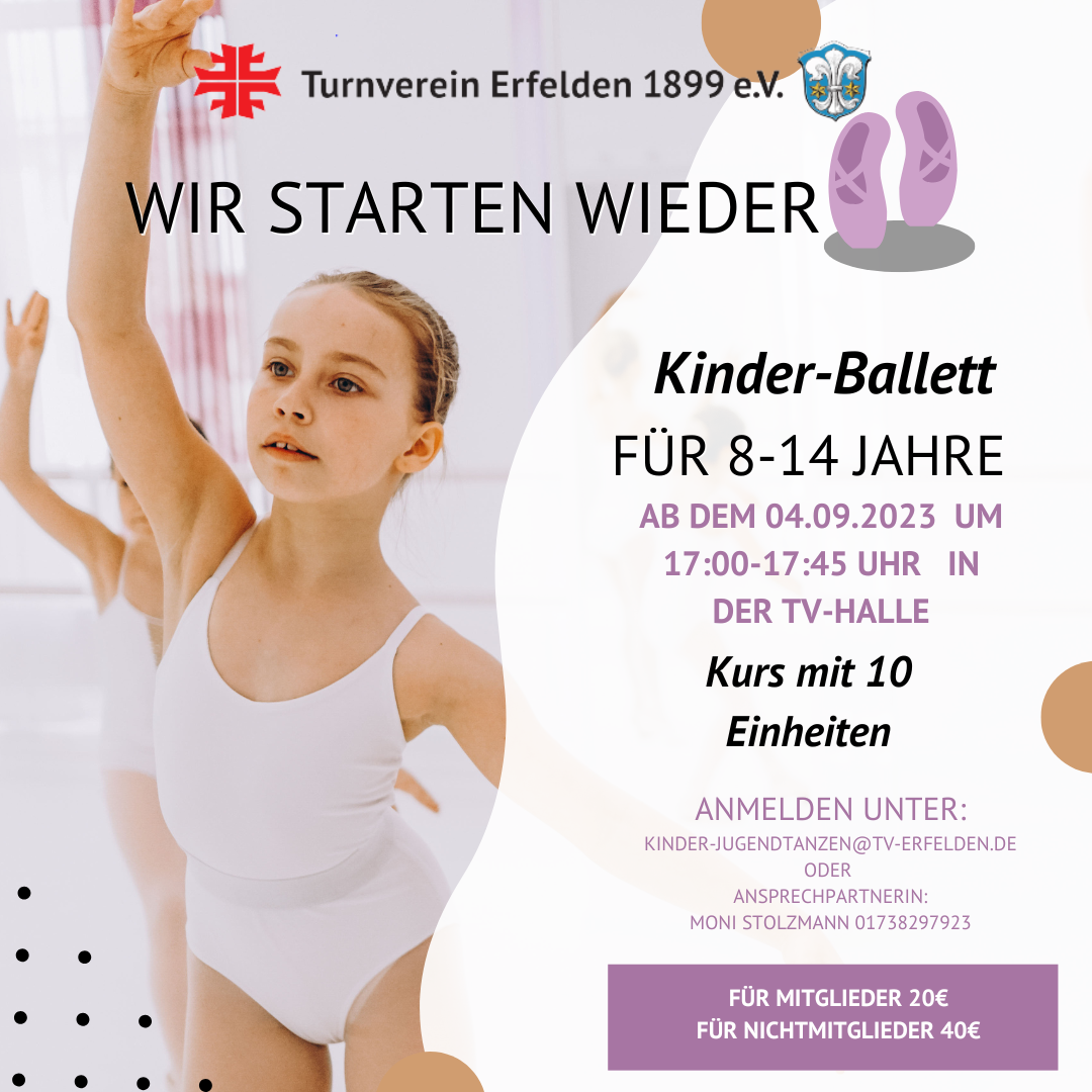 Neuer BALLET Kurs startet nach den Ferien