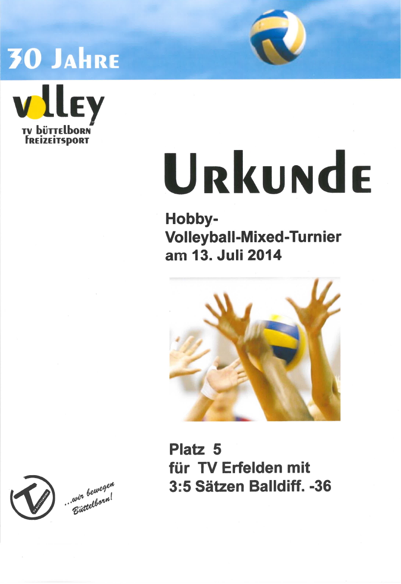 Hobbyvolleyball Mixedturnier